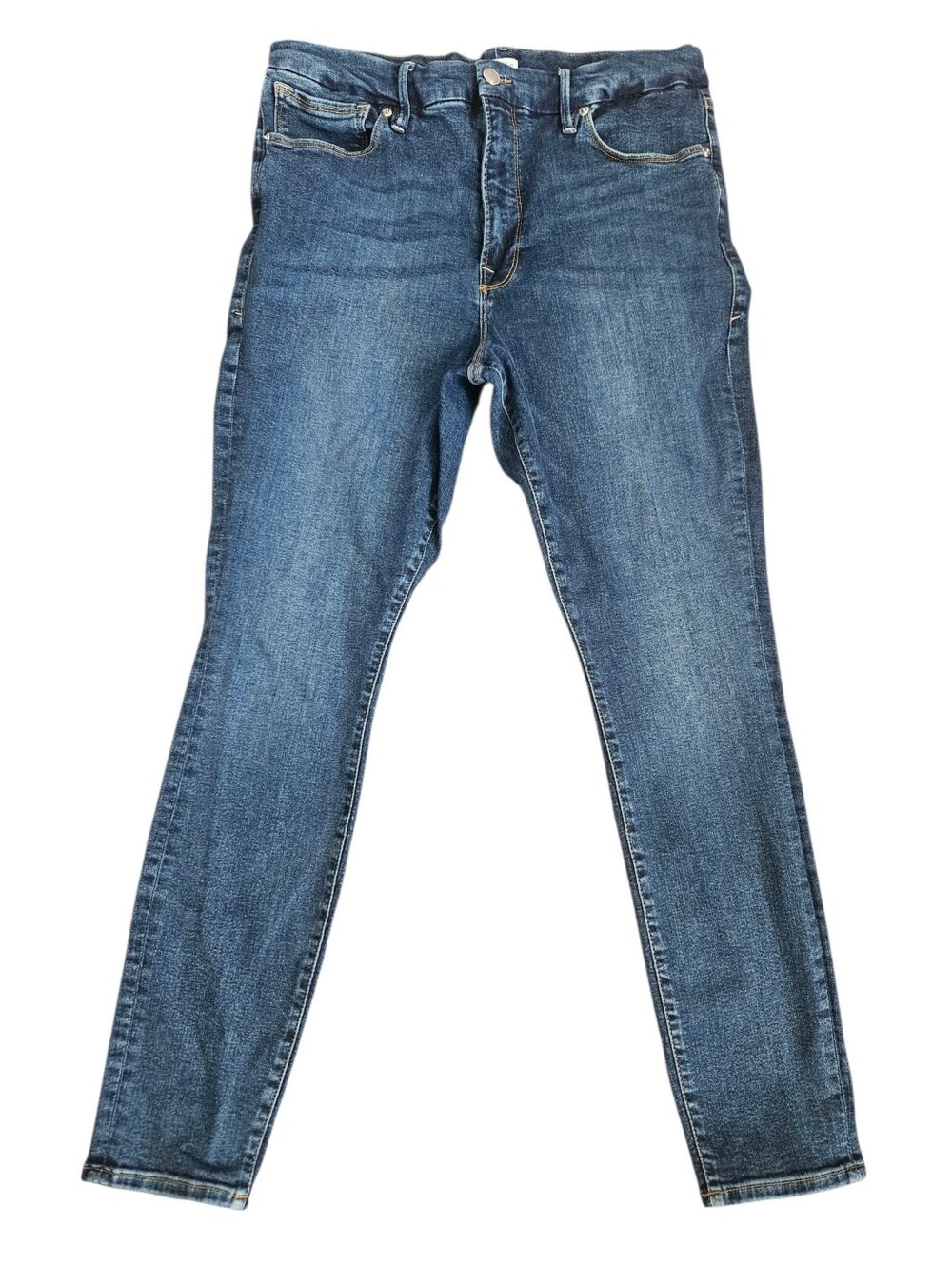 Good American GOOD LEGS GL873T Blue Jeans Size 15 Organic Cotton Blendโ Stretch
